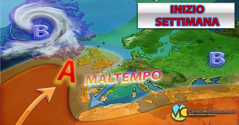 METEO ITALIA – verso una rimonta dell’anticiclone, poi nuovo MALTEMPO in vista del weekend