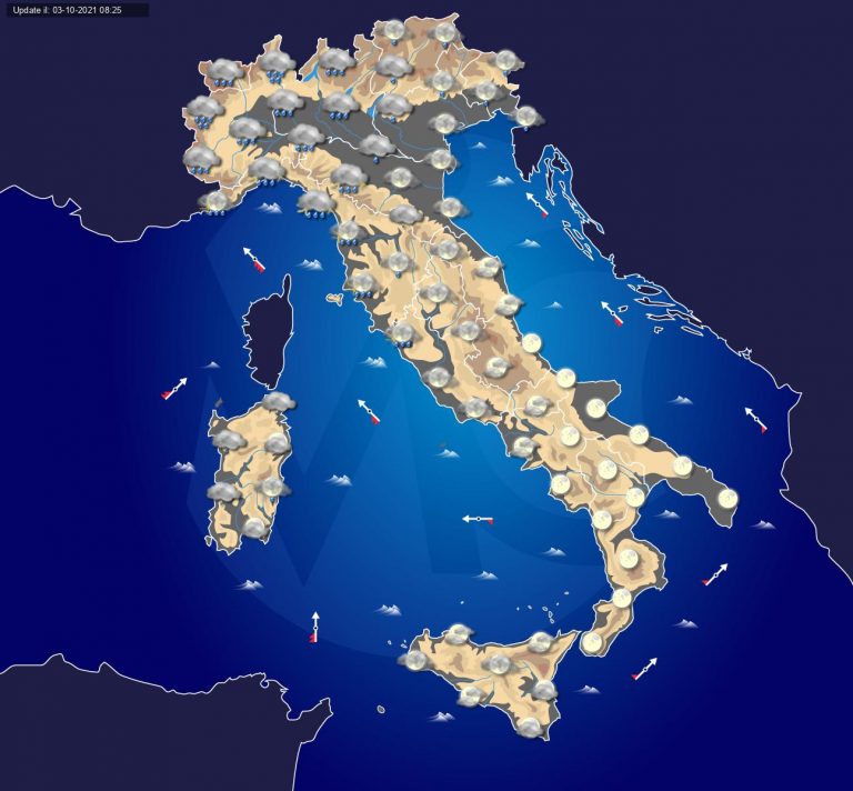 PREVISIONI METEO domani 4 ottobre: forte PEGGIORAMENTO in arrivo in ITALIA, con ACQUAZZONI e TEMPORALI PREVISIONI METEO domani 4 ottobre: forte PEGGIORAMENTO in arrivo in ITALIA, con ACQUAZZONI e TEMPORALI