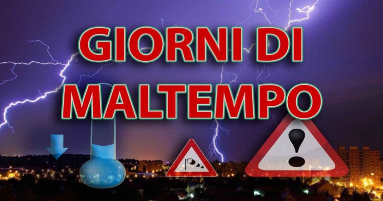 METEO – Maltempo LIVE in ITALIA, con piogge insistenti e TEMPORALI fino al WEEKEND