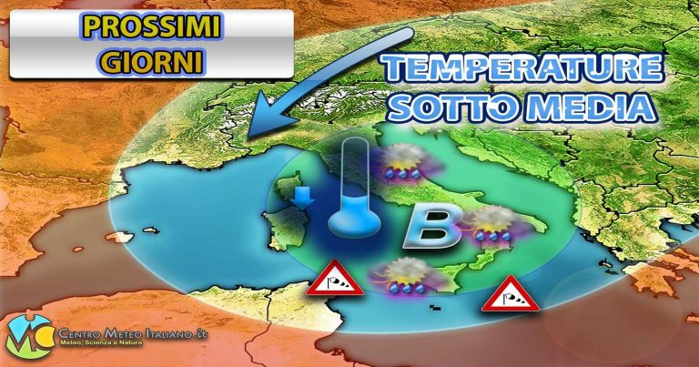 METEO – GOCCIA FREDDA in transito sul Mediterraneo, possibili GRANDINATE e forte MALTEMPO, ecco dove e quando