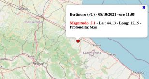Terremoto in Emilia-Romagna oggi, venerdì 8 ottobre 2021: scossa M 2.1 in provincia di Forlì-Cesena
