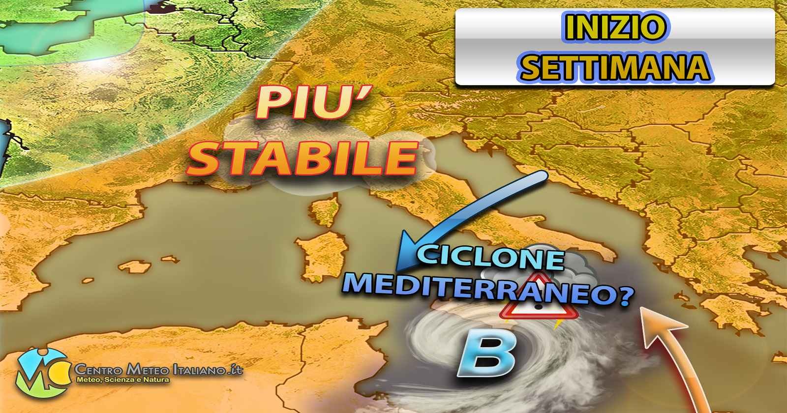 METEO - CICLONE MEDITERRANEO si azionerà portando NUBIFRAGI in alcune zone d'ITALIA, ecco dove