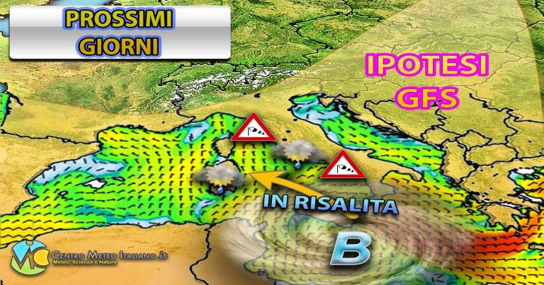 METEO ITALIA: intenso maltempo sulle regioni meridionali con nubifragi, poi apertura della porta atlantica