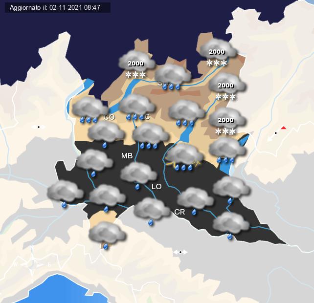 Precipitazioni abbondanti attese nella serata di domani - Centro Meteo Italiano