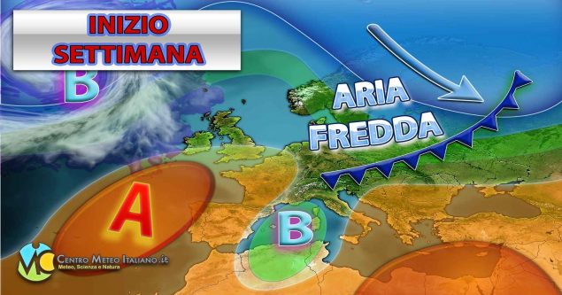 Prossima settimana tra goccia fredda e alta pressione, evoluzione meteo