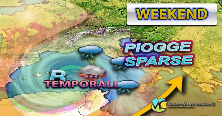 Meteo Weekend – Goccia fredda in transito con maltempo, migliora successivamente