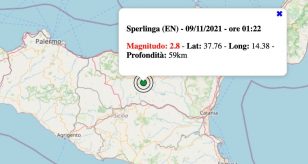 Terremoto in Sicilia oggi, martedì 9 novembre 2021: scossa M 2.8 in provincia di Enna