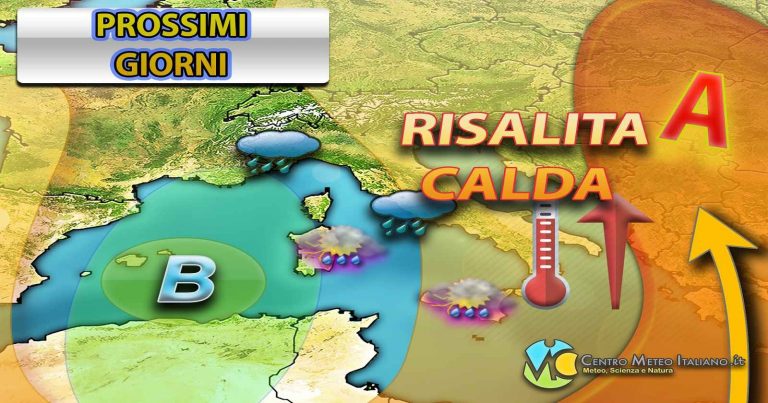 METEO ITALIA – piogge e temporali protagonisti ancora nel weekend, a seguire vortice in ricompattamento?