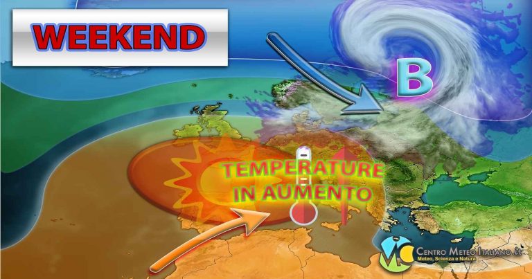 METEO – WEEKEND con SOLE e TEMPERATURE gradevoli, ma un graduale PEGGIORAMENTO è in arrivo. La TENDENZA