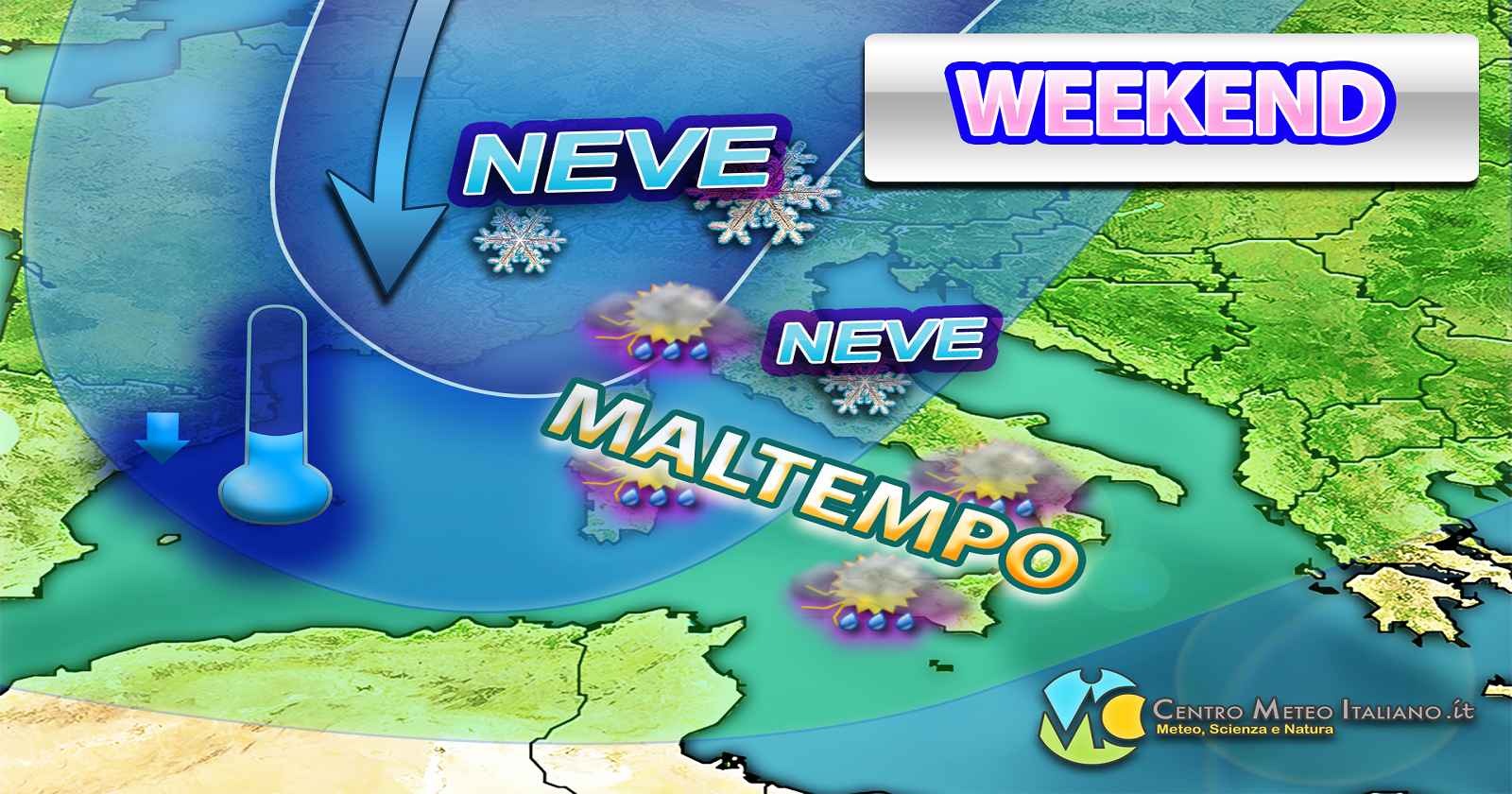 METEO - MALTEMPO protagonista almeno fino al WEEKEND con CALO TERMICO e possibili NUBIFRAGI, ecco dove