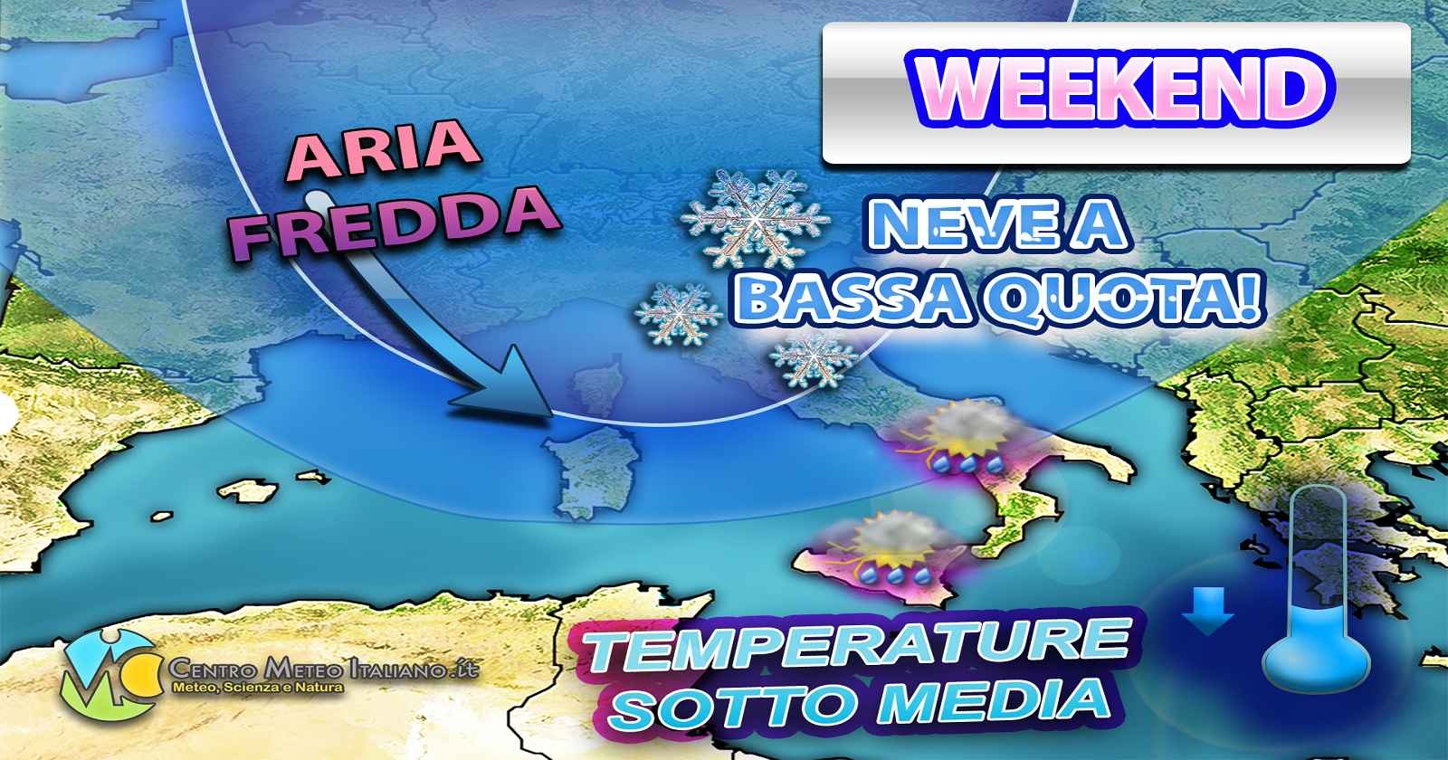 Freddo e neve tra weekend e inizio prossima settimana