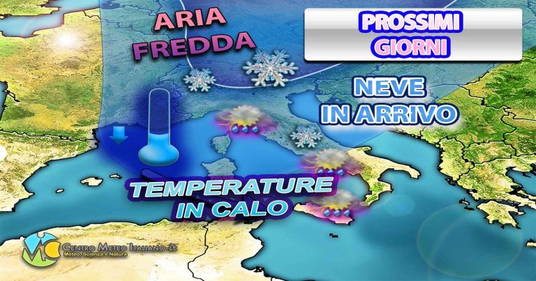 METEO ITALIA – inizia l’INVERNO meteorologico, nuova fase di maltempo e FREDDO almeno fino al weekend