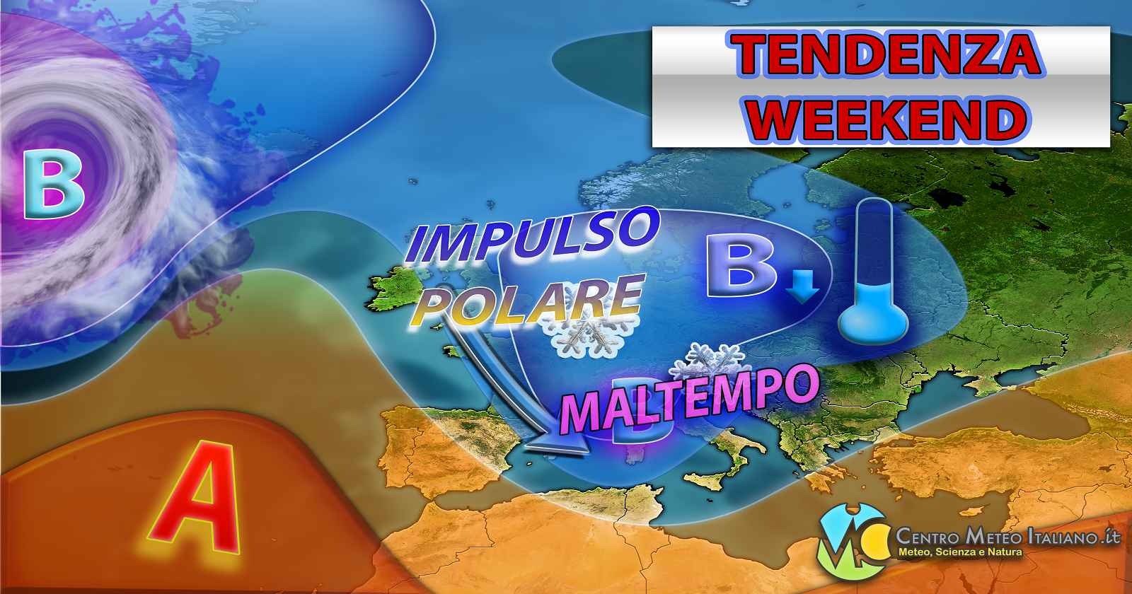 Meteo, ancora freddo e neve nel weekend con un impulso polare