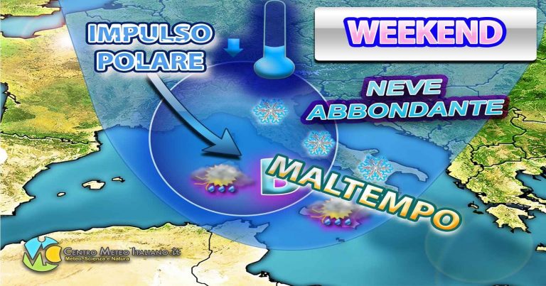 METEO ITALIA – freddo e NEVE almeno fino al weekend, spunta l’ipotesi anticiclone a seguire ma attenzione