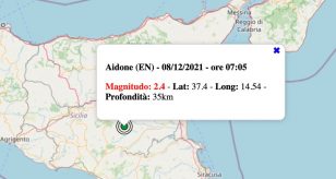 terremoto sicilia 8 dicembre 2021