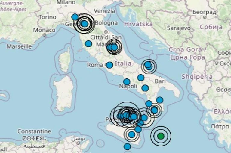 Terremoto di magnitudo 2.8 nel distretto Mar Ionio Meridionale: i dati ufficiali INGV