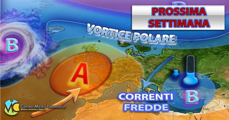 METEO – MALTEMPO INVERNALE nel WEEKEND, poi l’ANTICICLONE porta tempo stabile e cieli SOLEGGIATI. La TENDENZA