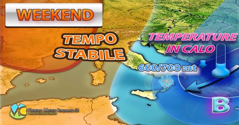 METEO ITALIA – Weekend con FREDDO al sud ITALIA, alta pressione in ritirata a seguire. Le PREVISIONI