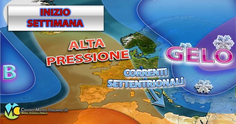 METEO – MALTEMPO già in allontanamento dall’ITALIA, torna la STABILITA’ con clima che resta INVERNALE