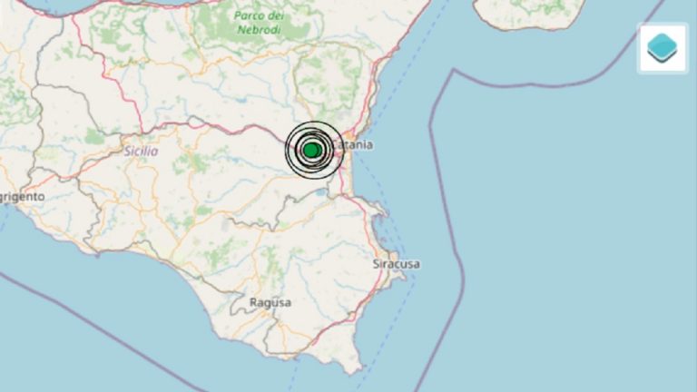 Terremoto in Sicilia oggi, forte scossa M 4.3 in provincia di Catania: dati Ingv