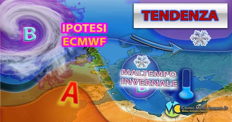 METEO – Dopo il CALDO fuori stagione torna MALTEMPO, CLIMA INVERNALE e NEVE a bassa quota. Vediamo quando