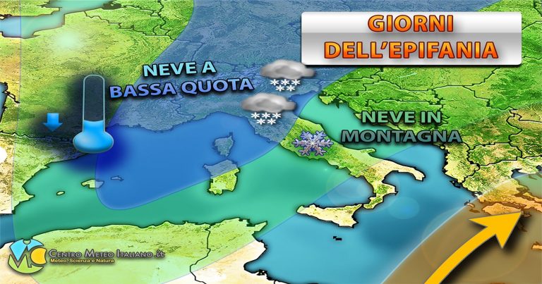 METEO ITALIA – Serie di PERTURBAZIONI atlantiche in ITALIA, la TENDENZA per inizio GENNAIO