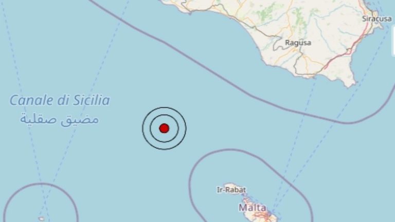 Terremoto in Sicilia oggi, 10 gennaio 2022, scossa M 3.5 sul canale meridionale | Dati Ingv
