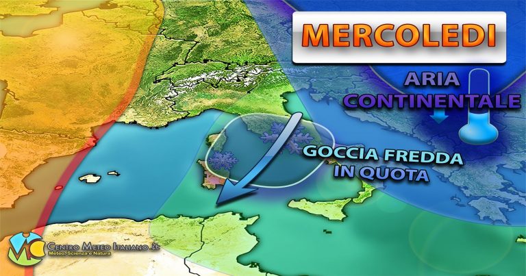 METEO ITALIA – piccola goccia fredda con NEVE a bassa quota, poi di nuovo stabilità con l’anticiclone METEO ITALIA – piccola goccia fredda con NEVE a bassa quota, poi di nuovo stabilità con l’anticiclone
