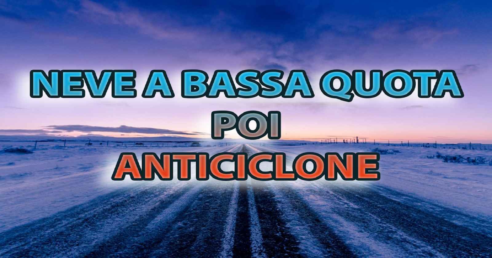 Meteo: freddo e neve dopo l'alta pressione