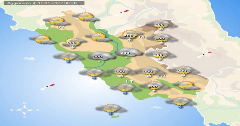 METEO – Goccia FREDDA con NEVE a bassa quota al Centro Italia e FIOCCHI non esclusi su ROMA