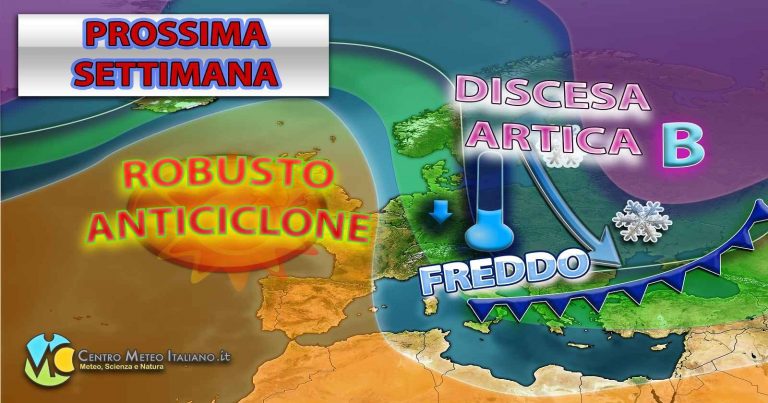 METEO – GENNAIO prosegue con un BRACCIO di FERRO tra l’ALTA PRESSIONE e il FREDDO ARTICO, i dettagli