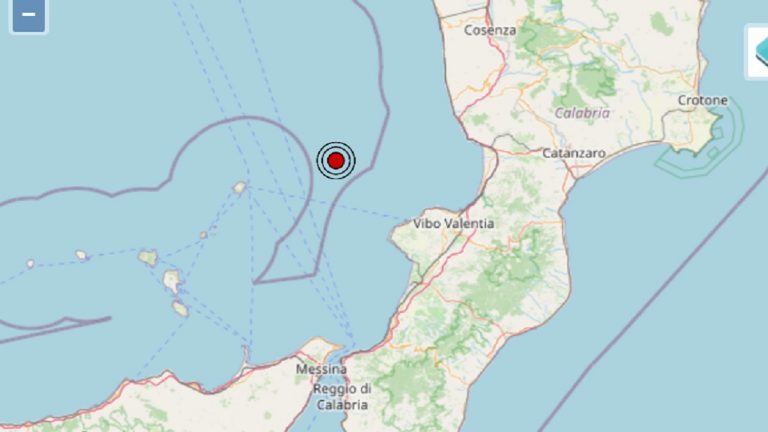 Terremoto oggi in Calabria, 21 gennaio 2022: sisma M 2.4 sulla costa calabrese – Dati Ingv
