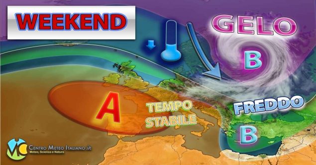 METEO - WEEKEND, l'ANTICICLONE torna alla RISCOSSA con tempo più STABILE e NEBBIE, i dettagli