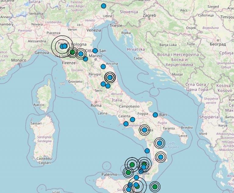 Scossa di terremoto profonda al sud Italia: zone colpite e dati ufficiali registrati dall’Ingv