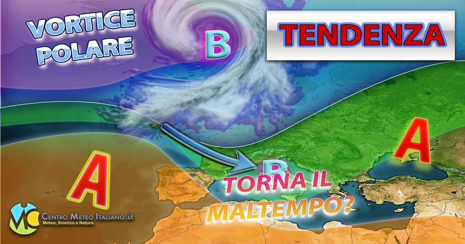 Maltempo in arrivo dopo il weekend ad opera del flusso atlantico