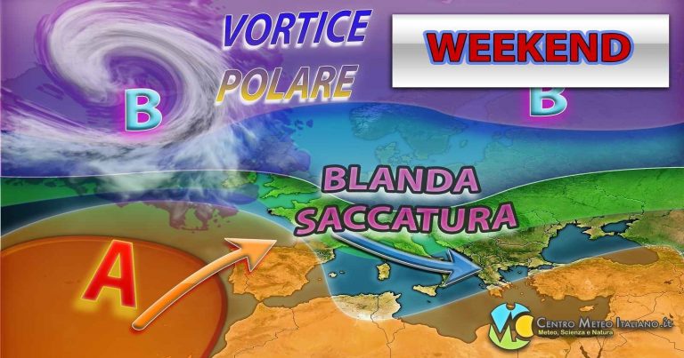 METEO – Lieve ARRETRAMENTO dell’ALTA PRESSIONE nel WEEKEND con qualche rovescio: ecco dove