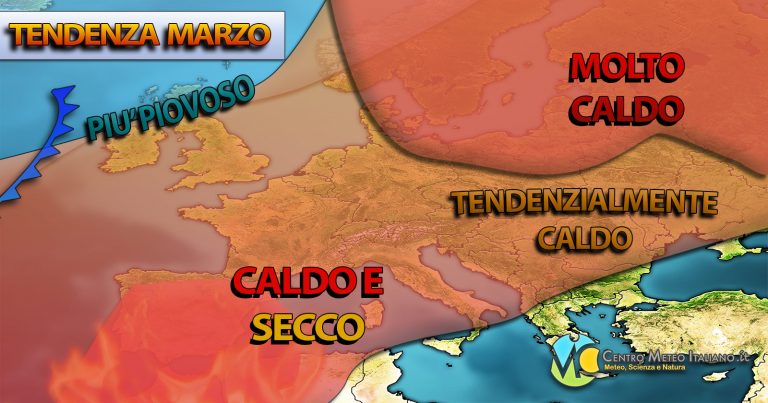 METEO MARZO – Avvio di PRIMAVERA siccitoso e con TEMPERATURE sopra la media. Le PROIEZIONI