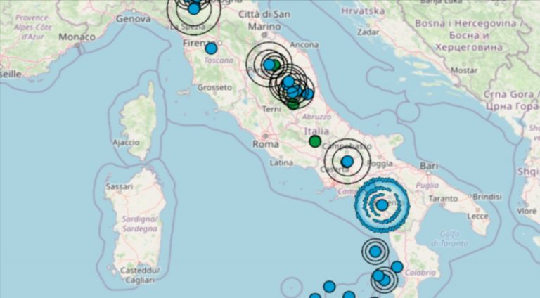 Terremoto oggi in Sicilia, 20 febbraio 2022: scossa M 3.8 sullo Ionio Meridionale – Dati INGV