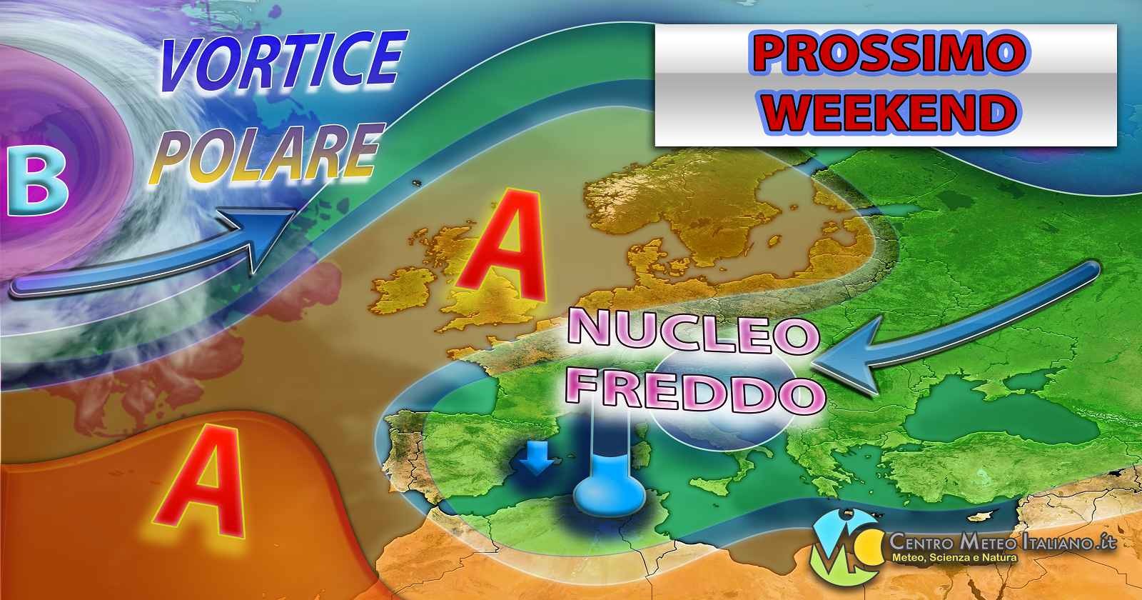 Nuovo nucleo artico in vista del weekend