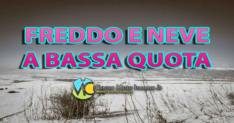 Meteo – Irrompe il freddo artico sull’Italia, crollo delle temperature e neve fino a quote molto basse