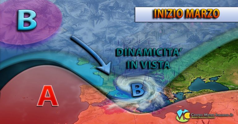 METEO MARZO – Si prospetta un avvio di PRIMAVERA molto dinamico e FREDDO. La TENDENZA