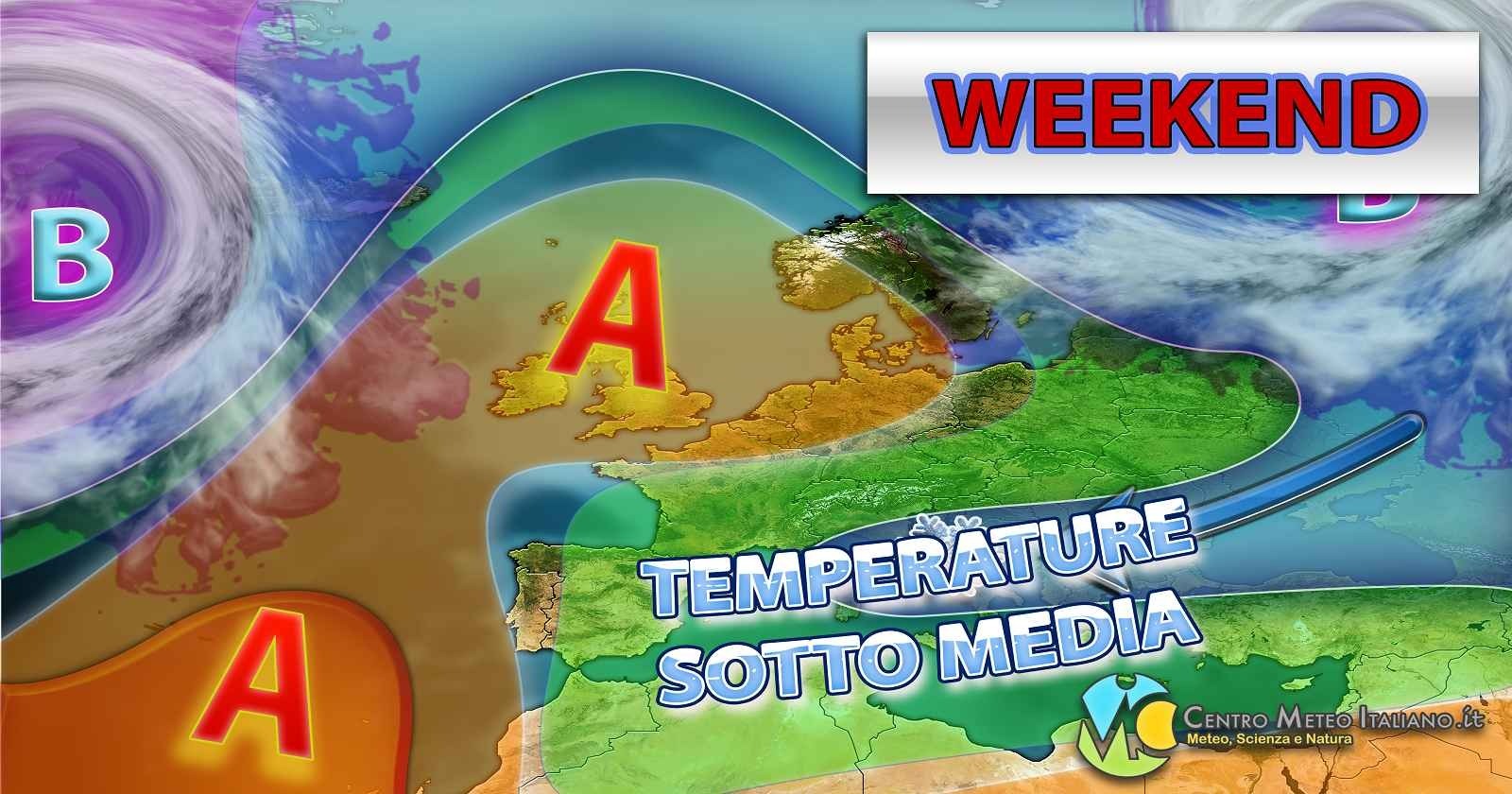 METEO - ITALIA nel mirino di un nuovo IMPULSO ARTICO nel WEEKEND, con MALTEMPO INVERNALE: i dettagli