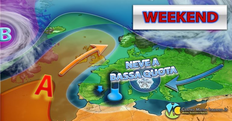 METEO – WEEKEND INVERNALE con MALTEMPO e NEVE a quote relativamente basse, i dettagli METEO – WEEKEND INVERNALE con MALTEMPO e NEVE a quote relativamente basse, i dettagli