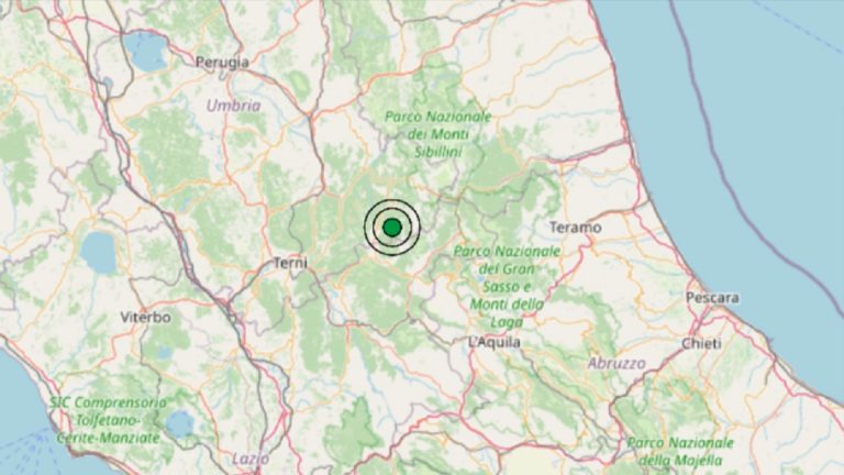 Terremoto in Umbria oggi, 12 agosto 2022, scossa M 2.3 in provincia di Perugia – Dati Ingv