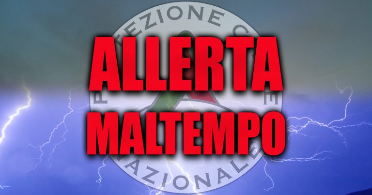 METEO ITALIA – Allerta MALTEMPO diramata dal DIPARTIMENTO di PROTEZIONE CIVILE. I dettagli