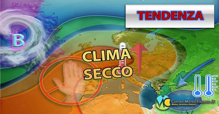 METEO – MARZO finora molto SECCO ed anche la TENDENZE non fanno ben sperare. Vediamo il perché