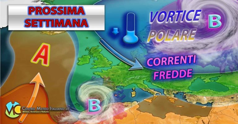 METEO ITALIA – Ultimi giorni con l’alta pressione, MALTEMPO atteso per la prossima settimana