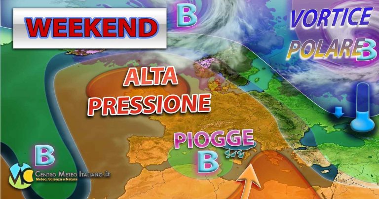 METEO WEEKEND – In arrivo nuvolosità e PIOGGE in ITALIA ma solo su alcune regioni. Vediamo dove