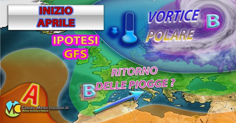 METEO – Possibile PERTURBAZIONE ATLANTICA tra la fine di MARZO e gli inizi di APRILE con MALTEMPO in ITALIA