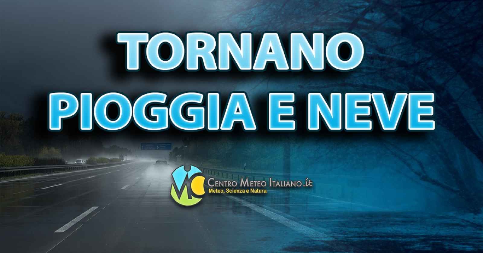 Meteo Italia: tornano piogge e neve dopo la lunga siccità